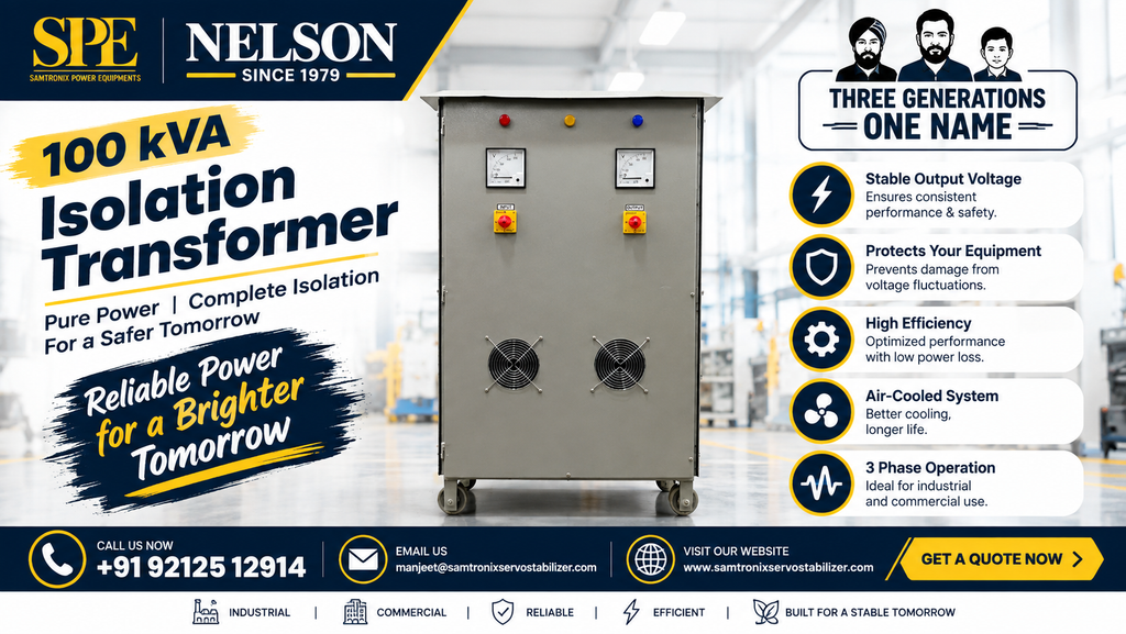 Isolation Transformer 100KVA | Samtronix Power Equipments