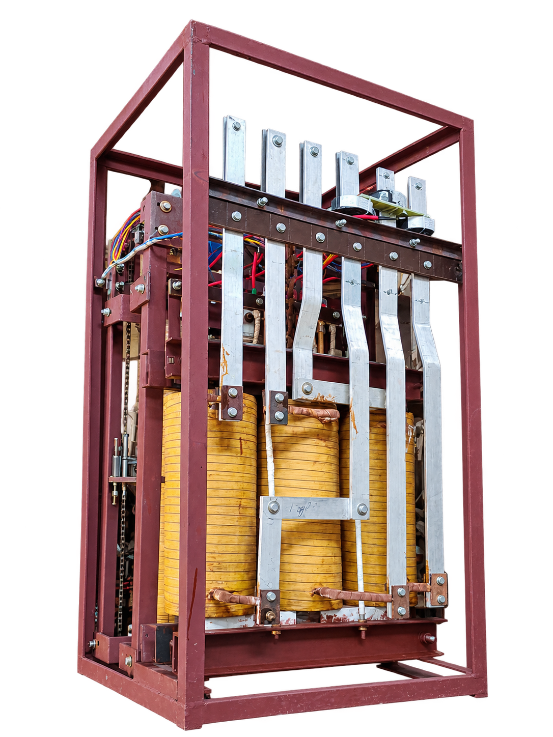 Vertical linear servo stabilizer construction